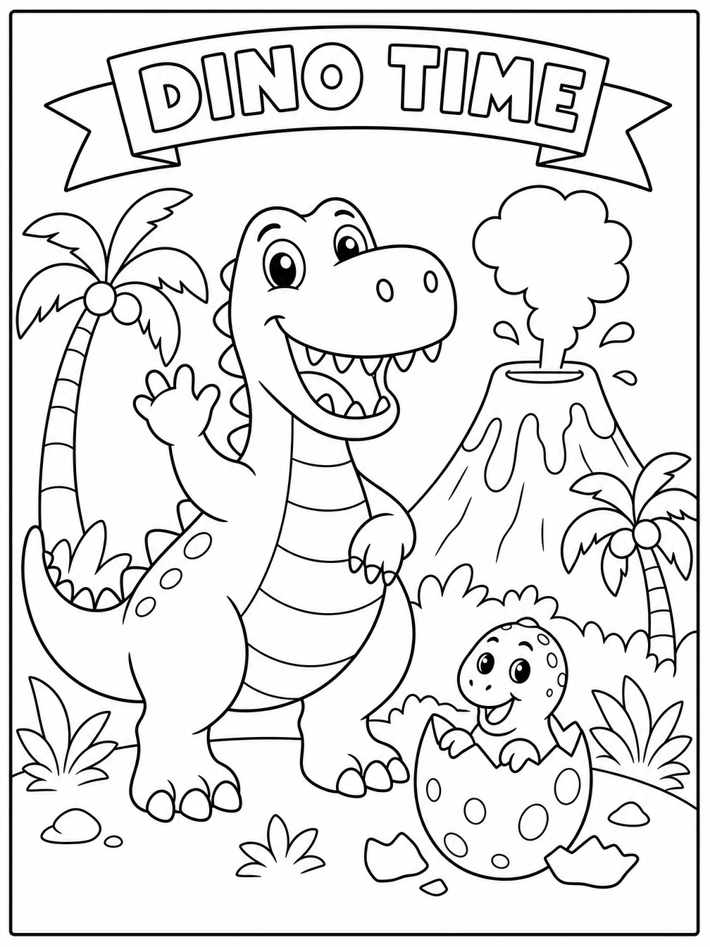 Dino Time printable sheet