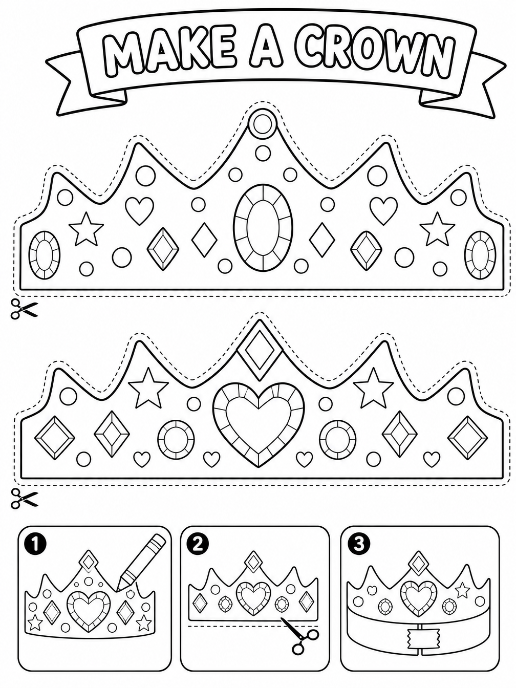 Paper Crown printable sheet