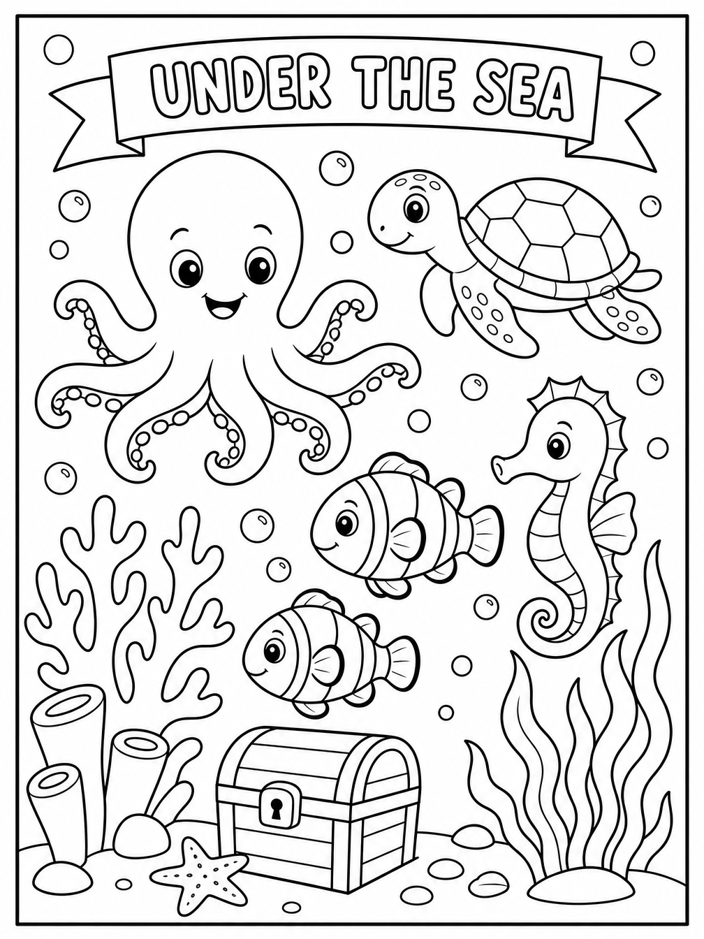 Under the Sea printable sheet